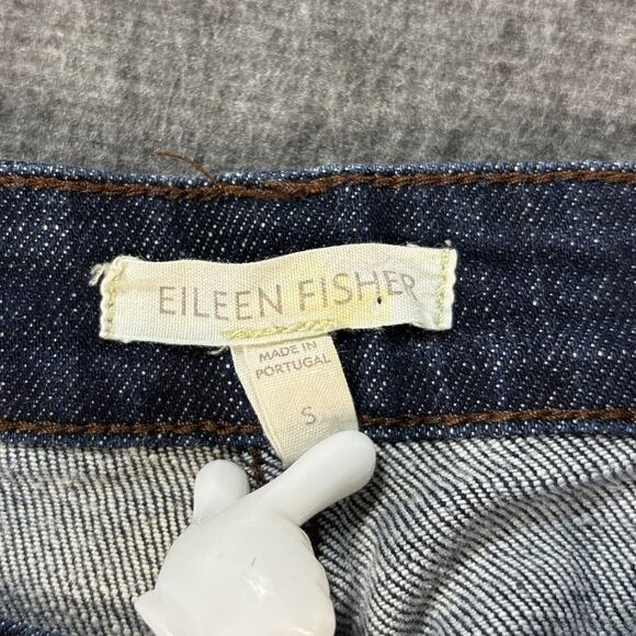 Eileen Fisher Jeans‎ Womens Small Blue Straight Leg Denim Made Portugal 5 Pocket - Picture 3 of 5